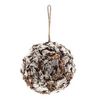 HBXD Christmas bauble hanger “Snow Bark” | Colour: Brown | Christmas decoration | Diameter 25 centimetres | Per 2 hangers
