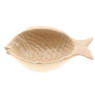 HBXD Schale „Fish Glee“ | Farbe: Hellbraun | Wohndekoration | Länge 16,5 Zentimeter | Breite 9,5 Zentimeter | Höhe 5 Zentimeter | Pro 2 Schalen