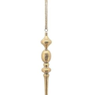 HBXD Teardrop Christmas hanging ornament “Avilo” | Colour: Gold | Christmas decoration | Height 57.5 centimetres | Diameter 8 centimetres | Per hanging ornament