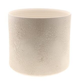 HBXD Dekorativer Blumentopf „Pronca“ | Farbe: Creme | Wohnaccessoires | Höhe 37 Zentimeter | Durchmesser 43 Zentimeter | Pro Topf