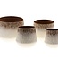 Decorative Flower Pot “Lunea” | Colour: Brown | Home Décor | Height 33.5 centimetres | Diameter 47.5 centimetres | Set of 4 pots | Per set
