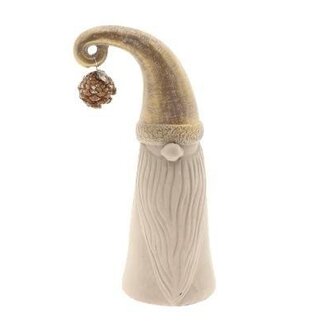 HBXD Gnome “Kessy Cone” | Colour: Brown | Christmas decoration | Length 14.5 centimetres | Width 9.5 centimetres | Height 28 centimetres | Per gnome