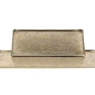 HBXD Tablettset aus 2 „Haponi“ | Farbe: Bronze | Wohnaccessoires | Länge 61 Zentimeter | Breite 22 Zentimeter | Höhe 1,5 Zentimeter | Je 2 Sets
