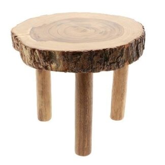 HBXD Stool “Wood Bark” | Colour: Brown | Home décor | Height 28 centimetres | Diameter 30 centimetres | Per 2 stools