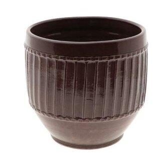HBXD Decorative Flower Pot “Perola” | Colour: Purple | Home Décor | Height 26 centimetres | Diameter 28 centimetres | Per 2 flower pots
