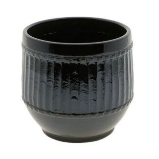 HBXD Decorative Flower Pot “Perola” | Colour: Dark Green | Home Decor | Height 26 centimetres | Diameter 28 centimetres | Per 2 flower pots
