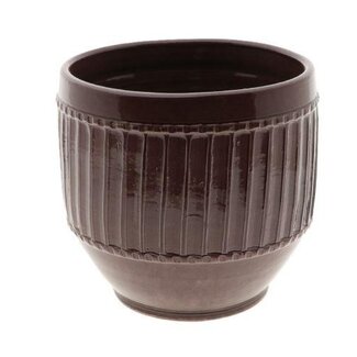 HBXD Dekorativer Blumentopf „Perola“ | Farbe: Lila | Wohnaccessoires | Höhe 30 Zentimeter | Durchmesser 32 Zentimeter | Pro Topf