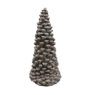 HBXD Christmas Tree Decoration “Pinecone Nivor” | Colour: Natural White | Christmas decoration | Height 26 centimetres | Diameter 12 centimetres | Per 2 Christmas trees