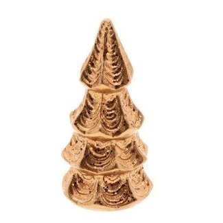 HBXD Glitter Christmas Tree Decoration | Colour: Brown | Christmas decoration | Length 11.5 centimetres | Width 11 centimetres | Height 22.5 centimetres | Pack of 2 Christmas trees