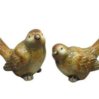 HBXD Bird “Maple” | Colour: Brown | Autumn decoration | Length 20 centimetres | Width 10.5 centimetres | Height 15.5 centimetres | Assortment of 2 birds | Per 2 assortments