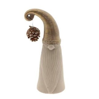 HBXD Wichtel „Kessy Cone“ | Farbe: Braun | Weihnachtsdekoration | Länge 11 Zentimeter | Breite 7,5 Zentimeter | Höhe 22 Zentimeter | Pro Wichtel