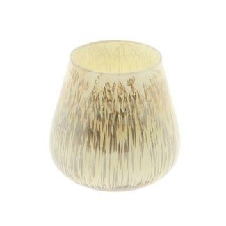 HBXD Tealight holder “Perla” | Colour: Beige | Home decoration | Height 14 centimetres | Diameter 14 centimetres | Per 2 tealight holders