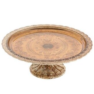 HBXD Cake stand “Dro” | Colour: Brown | Home décor | Height 9 centimetres | Diameter 24 centimetres | Per cake stand