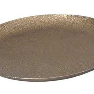 HBXD Plate “Kashar” | Colour: Gold | Home décor | Height 2.5 centimetres | Diameter 35 centimetres | Set of 2 plates