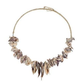 HBXD Shell Ring Hanger “Shell Placuna” | Colour: Brown | Home Decoration | Height 5 centimetres | Diameter 34 centimetres | Per hanger