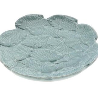 HBXD Plate “Fish Glee” | Colour: Blue | Home decor | Height 3 centimetres | Diameter 23.5 centimetres | Per 10 plates