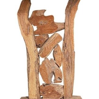 HBXD Room divider “Teak Bagian” | Colour: Brown | Length 60 centimetres | Width 18 centimetres | Height 105 centimetres | Per room divider