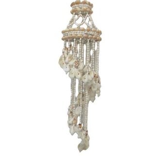 HBXD Shell Chandelier Pendant “Stairway” | Colour: Natural White | Home Décor | Height 61 centimetres | Diameter 13 centimetres | Per pendant
