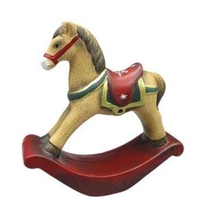HBXD Rocking Horse Figurine | Colour: Mixed Colours | Length 23 centimetres | Width 7.5 centimetres | Height 23 centimetres | Per 2 figurines