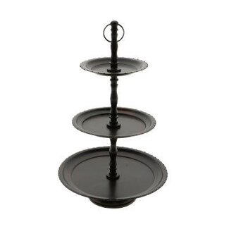 HBXD 3-tier display stand “Morano” | Colour: Brown | Height 46 centimetres | Diameter 27 centimetres | Per display stand