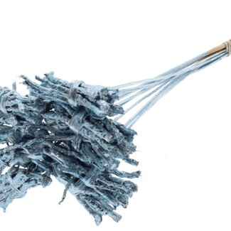 QC Decorative Coco Rose Posy on stick | Colour: Metallic Blue | Coco Rose Posy Stick | Stick length ± 50 centimetres | 10 sticks per bunch
