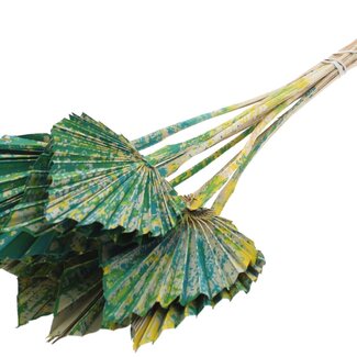 QC Dried Palm Spear | Colour: Multicoloured Green | Palm Leaves in Spear Shape | Length ± 50 centimetres | 10 stems per bunch | Per bunch