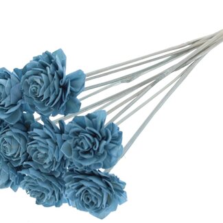 QC Shola Dahlia on stem | Colour: Light blue | Shola Dhalya | Diameter 6 centimetre | Length ± 50 centimetre | 10 bijstekers per bunch | Per bunch