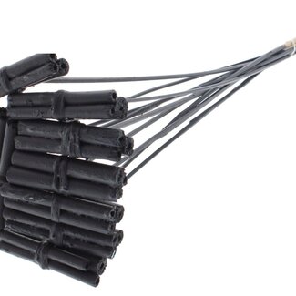 QC Decorative Jute Stick Posy on a Stick | Colour: Black | Jute Stick Posy Stick | Length ± 50 centimetres | 10 sticks per bunch