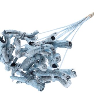 QC Gandiraj Branches on Stick | Colour: Metallic Blue | Gandiraj Insert Stick | Length ± 50 centimetres | 10 insert sticks per bunch