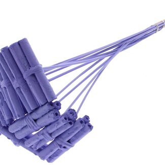 QC Decorative Jute Stick Posy on Stick | Colour: Milka-coloured | Jute Stick Posy Insert | Length ± 50 centimetres | 10 inserts per bunch