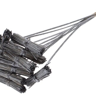 QC Kore Bouquet on stick | Colour: Metallic Graphite Grey | Kore Plant Stake | Length of plant stake ± 50 centimetres | 10 plant stakes per bunch