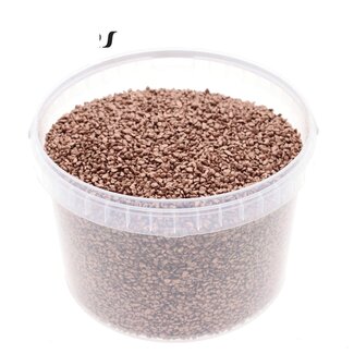 QC Fine Pebbles in Reusable Bucket | Colour: Copper | Diameter 4 - 6 millimetres | Contents 3 litres | Per bucket