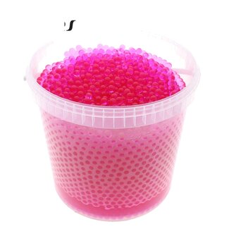 QC Hydrogel Pearls in Reusable Bucket | Colour: Pink | Diameter 2.5 - 3 millimetres | Contents 10 litres | Per bucket