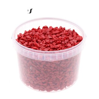 QC Stones in Reusable Bucket | Colour: Red | Diameter 9 - 13 millimetres | Capacity 3 litres | Per bucket