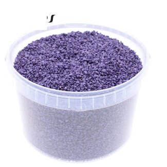 QC Fine Pebbles in Reusable Bucket | Colour: Purple | Diameter 4 - 6 millimetres | Capacity 3 litres | Per bucket