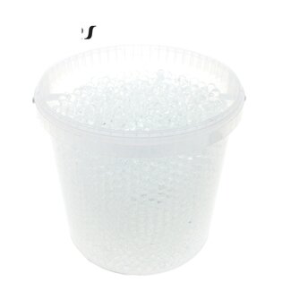 QC Hydrogel Beads in Reusable Bucket | Colour: Transparent | Diameter 2.5 - 3 millimetres | Contents 10 litres | Per bucket