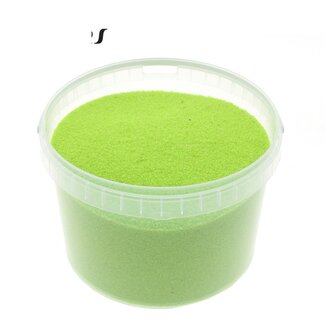 QC Decorative Sand in Reusable Bucket | Colour: Light Green | Diameter 0.1 - 0.5 millimetres | Content 3 litres | Per bucket