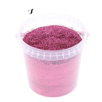 QC Glitter in Reusable Bucket | Colour: Pink | Content 400 grams | Per bucket