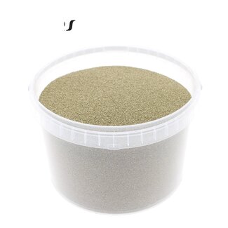 QC Decorative Sand in Reusable Bucket | Colour: Gold | Diameter 0.1 - 0.5 millimetres | Content 3 litres | Per bucket