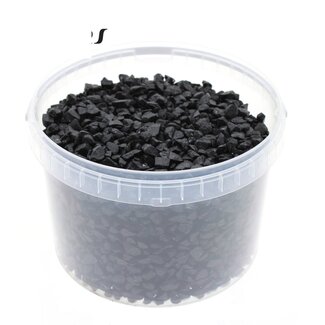 QC Stones in Reusable Bucket | Colour: Black | Diameter 9 - 13 millimetres | Capacity 3 litres | Per bucket