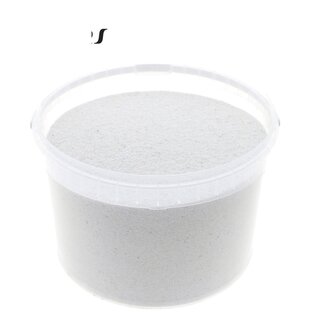 QC Decorative Sand in Reusable Bucket | Colour: White | Diameter 0.1 - 0.5 millimetres | Content 3 litres | Per bucket