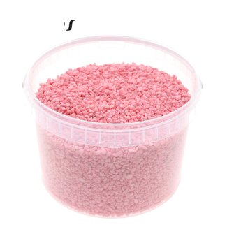 QC Fine Pebbles in Reusable Bucket | Colour: Pink | Diameter 4 - 6 millimetres | Capacity 3 litres | Per bucket