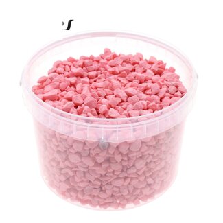 QC Stones in Reusable Bucket | Colour: Pink | Diameter 9 - 13 millimetres | Contents 3 litres | Per bucket