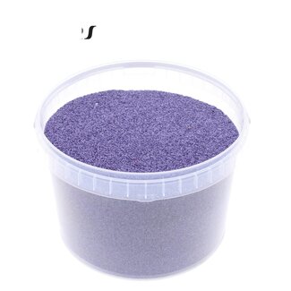 QC Decorative Sand in Reusable Bucket | Colour: Purple | Diameter 0.1 - 0.5 millimetres | Contents 3 litres | Per bucket