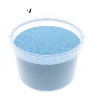 QC Decorative Sand in Reusable Bucket | Colour: Light Blue | Diameter 0.1 - 0.5 millimetres | Contents 3 litres | Per bucket