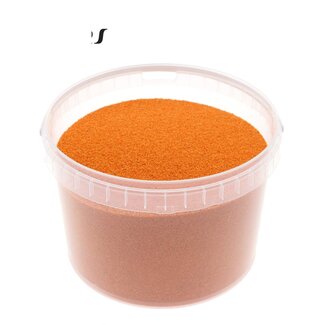 QC Decorative Sand in Reusable Bucket | Colour: Orange | Diameter 0.1 - 0.5 millimetres | Contents 3 litres | Per bucket