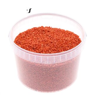 QC Fine Pebbles in Reusable Bucket | Colour: Terracotta | Diameter 4 - 6 millimetres | Capacity 3 litres | Per bucket