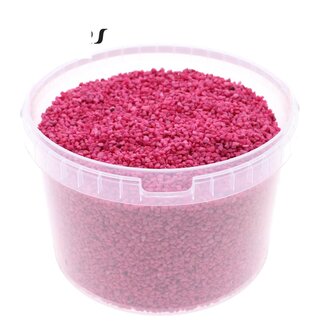 QC Fine Pebbles in Reusable Bucket | Colour: Cherry | Diameter 4 - 6 millimetres | Capacity 3 litres | Per bucket
