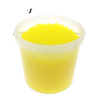 QC Hydrogel Beads in Reusable Bucket | Colour: Yellow | Diameter 2.5 - 3 millimetres | Capacity 10 litres | Per bucket