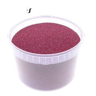 QC Decorative Sand in Reusable Bucket | Colour: Cherry-Coloured | Diameter 0.1 - 0.5 millimetres | Contents 3 litres | Per bucket